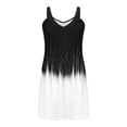 thumbnail image 6 of Puntoco Summer Dresses for Women,Women's Summer printed Dresses Casual V Neck Sleeveless Pockets Beach Loose Tank Sundress Black-A S(S), 6 of 6