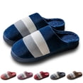 thumbnail image 2 of Gaexia Women's Furry On Slippers Winter Warm Home Indoor Comfortable Soft Flat Round Toe Cozy Couples Shoes, 2 of 5