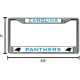 thumbnail image 3 of Carolina Football Panthers - 12" x 6" Standard Size - Chrome Metal License Plate Frame, 3 of 7