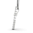 thumbnail image 3 of 1/2ctw Natural Diamond Cross Pendant Necklace in 10k White Gold (1/2ctw, G-H, I2-I3), 3 of 4