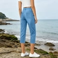 thumbnail image 5 of LEKWK Skinny Capri Jeans for Women Stretch High Rise Comfy Denim Pants with Pockets Slim Fit Pull on Capris Cropped Pants Summer Fashion Casual 0utfits, 5 of 9