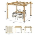 thumbnail image 2 of Danolapsi Outdoor Pergola 10 x 10ft Aluminum Pergola, Outdoor Shelter Modern Design with Adjustable Roof Sun Shade Pavilion Grape Trellis Grill Gazebo for Gardens, Patios, Garden Yard, Poolside, Deck, 2 of 7