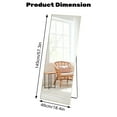 thumbnail image 2 of SUMELL 58"x19" Rectangle Full Length Mirror, Full Body Floor Standing Wall Mount Leaning, Gold, 2 of 2