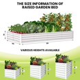 thumbnail image 3 of 1pcs Galvanized Raised Garden Bed Kit, Galvanized Planter Raised Garden Boxes Outdoor, Oval Metal Raised Garden Beds for Vegetables, 3 of 10