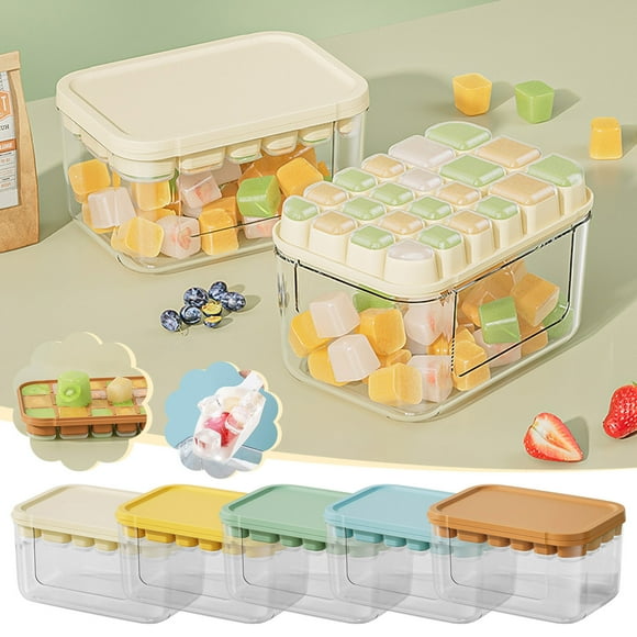 Qiopertar Flash Deals of the Day Silica Gel Ice Tray Film With 22-cell Ice Box With Lid Food-grade Ice Maker Home Ice-cream Popsicle up to 65% off Gifts Clearance
