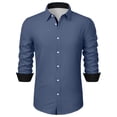 thumbnail image 7 of Jovrlynd Men's Dress Shirts Long Sleeve Button Down Collared Casual Business Office Shirts, S-2XL, 7 of 7