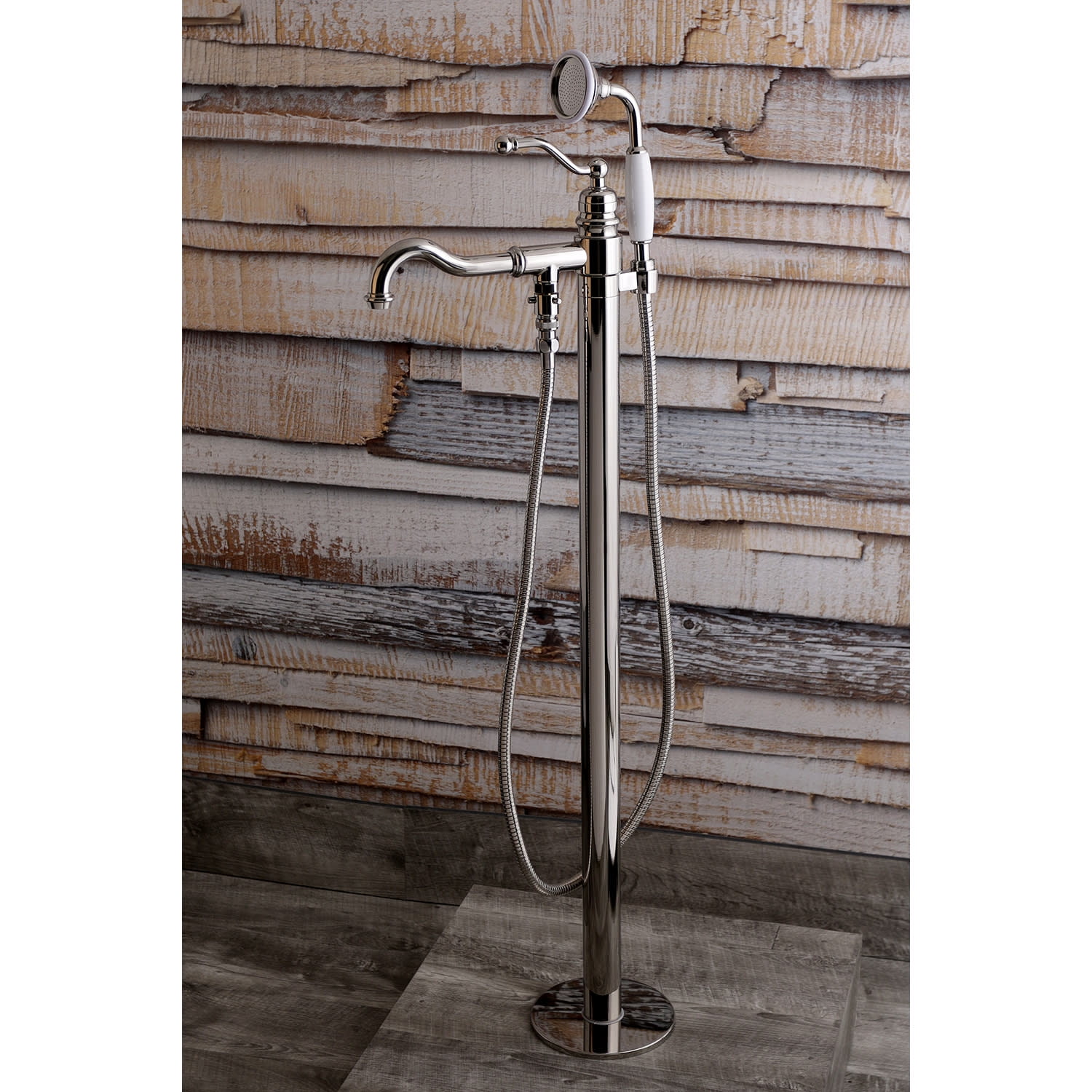 Kingston Brass Freestanding Tub Faucet, Brushed Nickel, Freestanding KS7138ABL