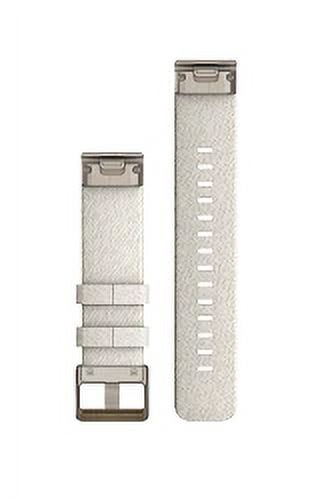 Garmin QuickFit® 20 Watch Bands Cream Heathered Nylon with Soft Gold Hardware