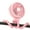 Pink, variant on Rechargeable Battery Operated Small Fan, Portable Hand Held Personal Fan for Stand Desktop Bedroom or Clip On Baby Stroller Camping Tent with Flexible & Windable Tripod, 3-Speed & LED Light