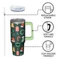 thumbnail image 3 of 30 oz Plaid Santa Christmas Tumbler with Handle and Straw, Stainless Steel Insulated Cup 30 oz, Leak Proof Holiday Mug, Festive Gift, 3 of 5