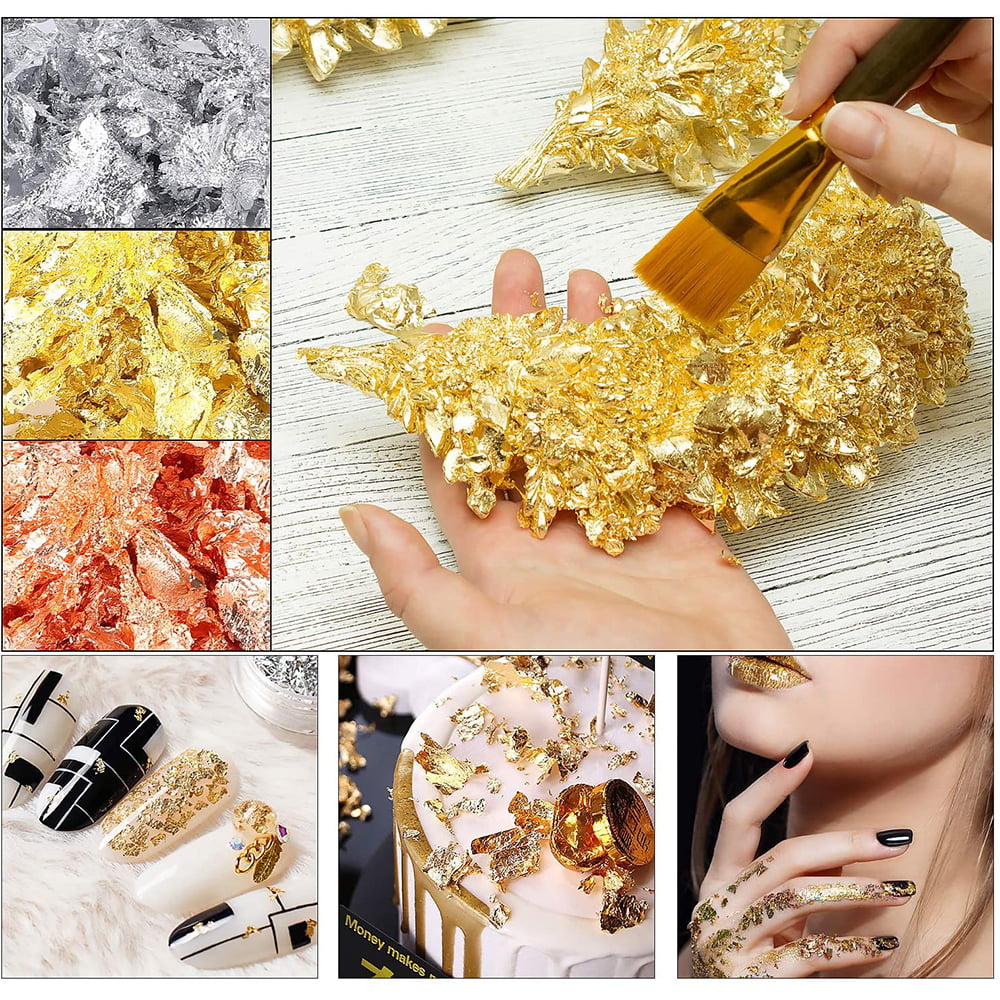  45 Grams Gold Foil Flakes for Resin Jewelry Making, Paxcoo Gold  Foil Flakes Metallic Leaf for Nails, Painting, Crafts, Slime and Resin  Jewelry Making (Gold, Silver, Copper Colors) : Arts, Crafts