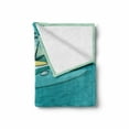 thumbnail image 2 of Ocean Soft Flannel Fleece Blanket, Sea Turtle Swimming Coral Reef Exotic Island Underwater Life Illustration, Cozy Plush for Indoor and Outdoor Use, 70" x 90", Turquoise Teal Green, by Ambesonne, 2 of 6
