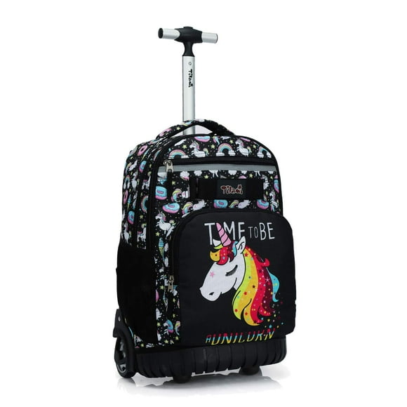 Mochila enrollable Tilami, 45 cm, con ruedas, escuela, universidad, viajes