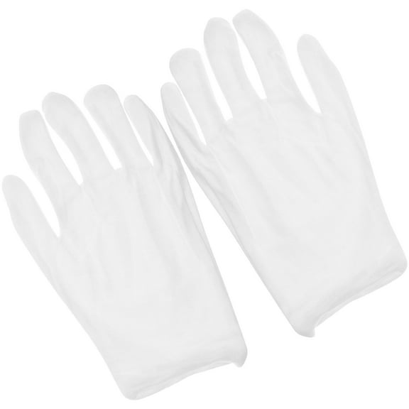 WEUVEB 6 Pairs Simple Design Coin Gloves 100 Cotton For Collectors For Men