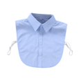 thumbnail image 2 of Cuello falso para mujer, decoración de moda, cuello chal para uniformes formales, blusas y conjuntos Azul, 2 of 8