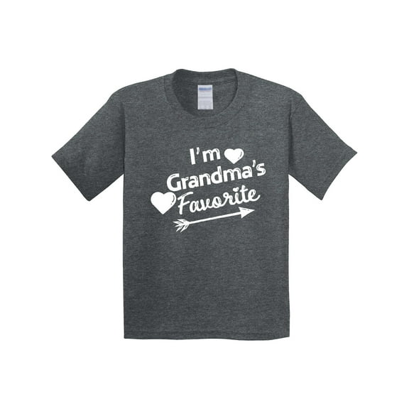 Inktastic I'm Grandma's Favorite with Arrow and Hearts Youth T-Shirt