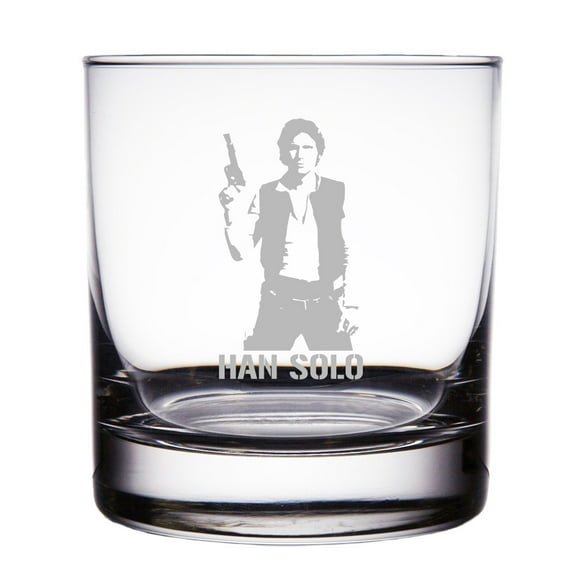 Han Solo Star Wars Engraved 10 oz Rock Glass