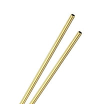 Uxcell 2-Pack Brass Round Tube, 6.5mm OD 0.5mm Thick 300mm Length Straight Pipe Tubing