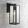 thumbnail image 4 of SAFAVIEH Norsan LED Black Iron Outdoor Wall Sconce with Clear Glass Shade, 4 of 6
