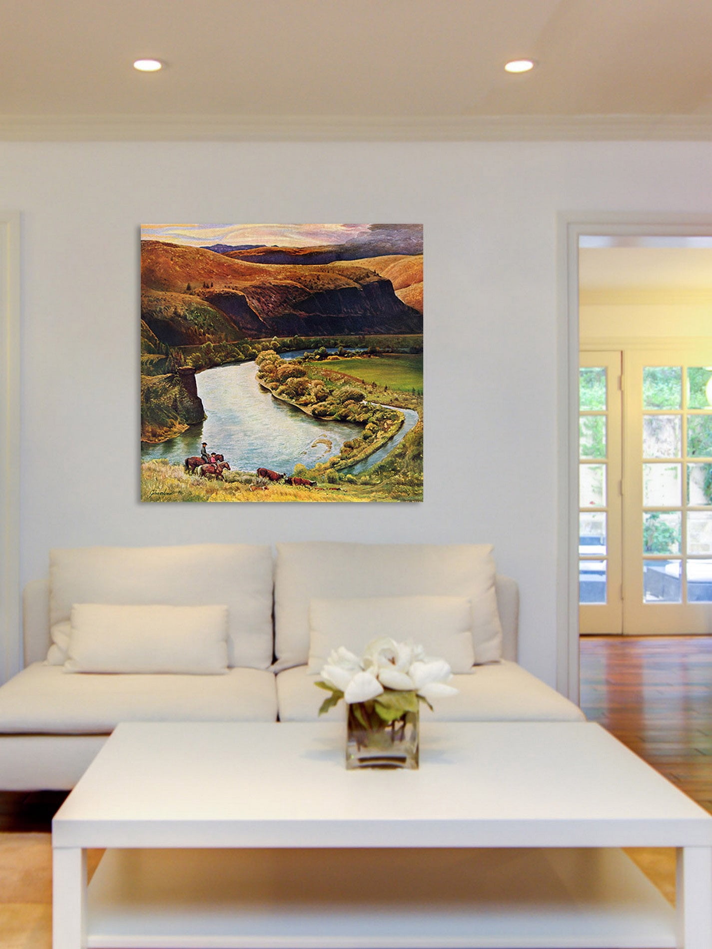 "Yakima River" Painting Print on Wrapped Canvas