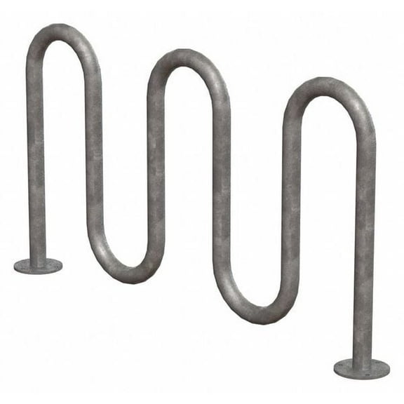 Madrax Bike Rack,Silver Color,7 Cap.,3" W QS-H36-7-SF-G