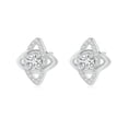 thumbnail image 2 of ANGARA Natural Diamond Interlinked Marquise Frame Stud Earrings in 14K White Gold for Women (Size-4.4mm| Color-H| Clarity-SI2) | Anniversary, Jewelry Gift for Women | Natural Diamond Earrings, 2 of 7