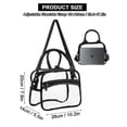 thumbnail image 2 of Gustave Clear Tote Bag Stadium Approved Transparent Crossbody Lunch Bag Shoulder Handbag Purse for Women Men Work Concerts Sports Events - Black, 2 of 7
