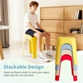 thumbnail image 5 of 6 Pack Plastic Stackable Stools, Wanan 18.1 Inch Height Colorful Nesting Stools, Portable Backless Stool, Flexible Seating Chairs for School Home Office, 5 of 5