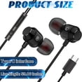 thumbnail image 2 of GJX USB C Wired Earbuds,Metal In-Ear Bass Headphones,Heavy Bass Earphones with Microphone,Noise Isolating Metal Earphones for Music, 2 of 7