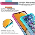 thumbnail image 2 of for Samsung Galaxy A13 5G Case,Galaxy A13 5G Case,with HD Screen Protector,Gradient Quicksand Glitter Liquid Floating Waterfall Durable Girls Cute Phone Case for Samsung A13 5G (Pink/Teal), 2 of 14