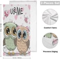 thumbnail image 2 of SKYSONIC 2 Pack Valentines Owls Lover Bath Hand Towels, Ultra Soft and Absorbent, You and Me Decorative Fingertip Face Towel for Home, Bathroom, Kitchen, 28.3"x14.4", 2 of 5