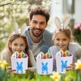 thumbnail image 1 of Decoraciones de Pascua, regalos de Pascua, adornos de Pascua, cesta de huevos de Pascua, bolsa con orejas de conejo de Pascua, cubo, bolsa de dulces para niños, bolsas de dulces Flock, 1 of 6