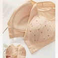thumbnail image 3 of ameIAEA Women Front Closure Bras Wire Free Full Coverage Bra Comfortable Push Up Button Bra, 3 of 6