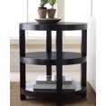 Abbyson Living Tristan Solid Hardwood Round End Table, Espresso