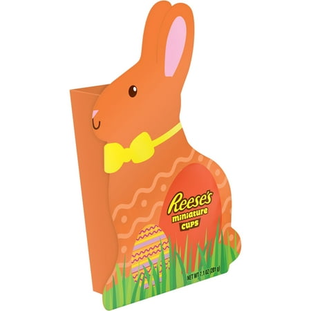 REESE'S, Miniatures Milk Chocolate Peanut Butter Cups Candy, Easter, 7.1 oz, Bunny Gift Box