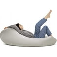 thumbnail image 5 of Jaxx Nimbus Spandex Bean Bag Chair for Adults-Furniture for Rec, Family Rooms and More, Large, Silver, 5 of 8
