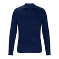 thumbnail image 2 of Knitted Sweaters for Men Big and Tall S-5X Plus Size Half Zippers Stand Collared Long Sleeve Tops Casual Solid Comfort Relaxed Sweater T-Shirts, 2 of 5