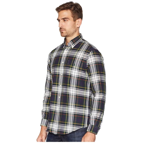 Ralph Lauren Mens Plaid Oxford Button Up Shirt, Multicoloured, Medium