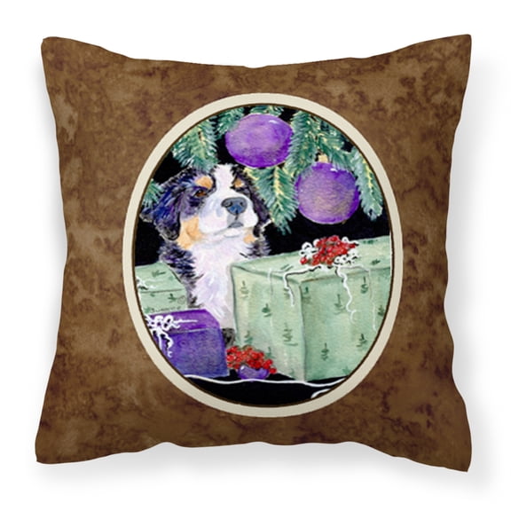 Carolines Treasures SS8582PW1414 Bernese Mountain Dog Fabric Decorative Pillow, 14Hx14W, multicolor