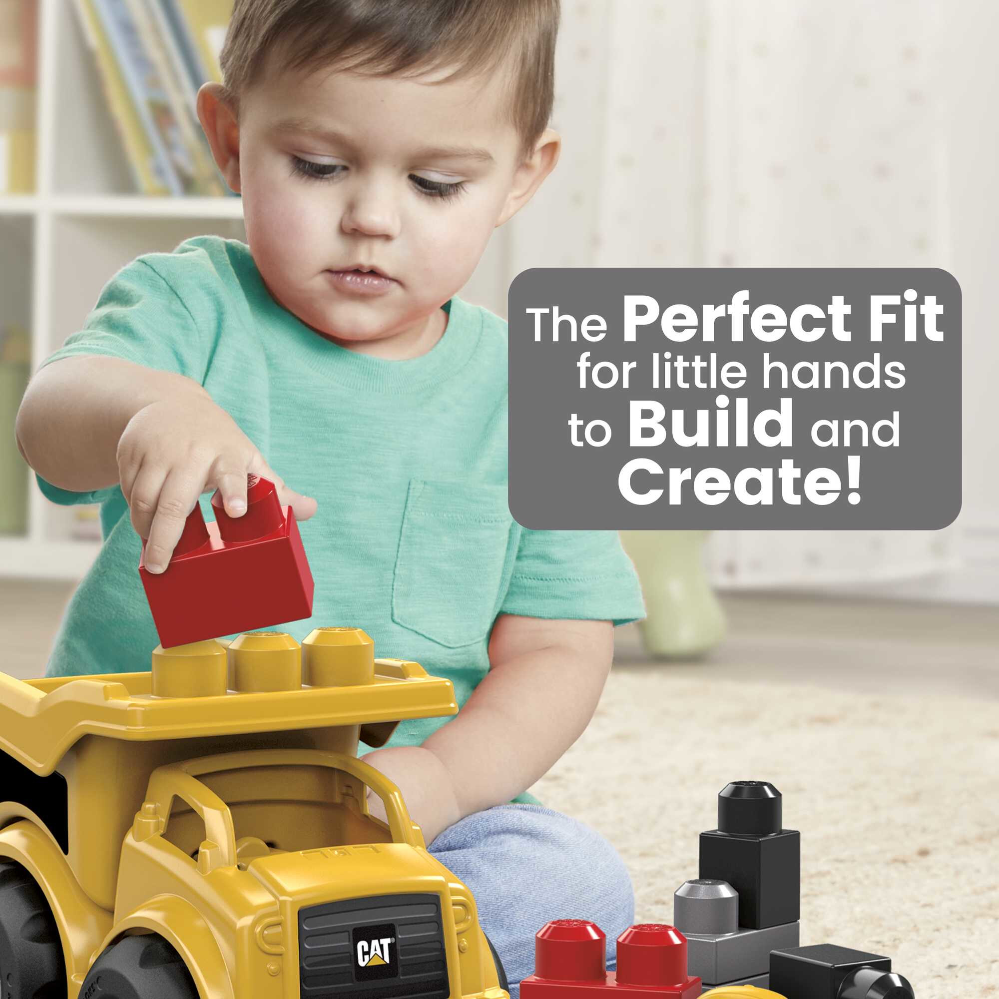 MEGA BLOKS Cat Building Toy Blocks Lil Dump Truck (7 Pieces) Fisher Price For Toddler - image 3 of 6
