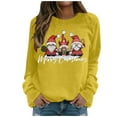thumbnail image 1 of Sweat à Capuche d'Hiver pour Femmes Mode Cardigan Col Rond Chaud Imprimé Noël Pull de Noël Hoilidy Blouse Ample Mi-Longue, 1 of 6
