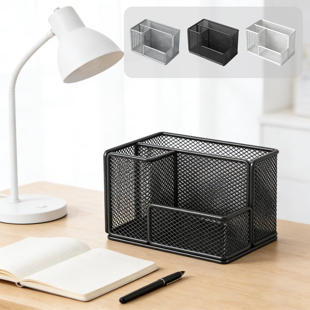 Sentmoon Pen Holders for Desk Cute Desk Organizer Pen Holders Large Capacity Pen Stationery Organiser for Study and office Use Storage Basket