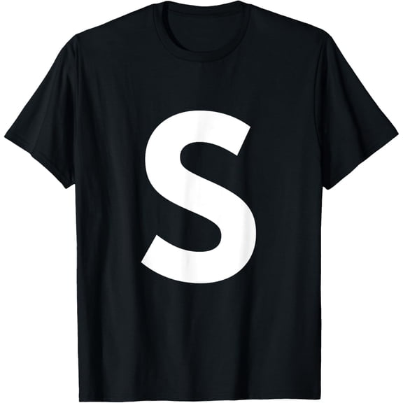 t-shirt Letter S Capital Alphabet Monogram Initial ABC T-Shirt.