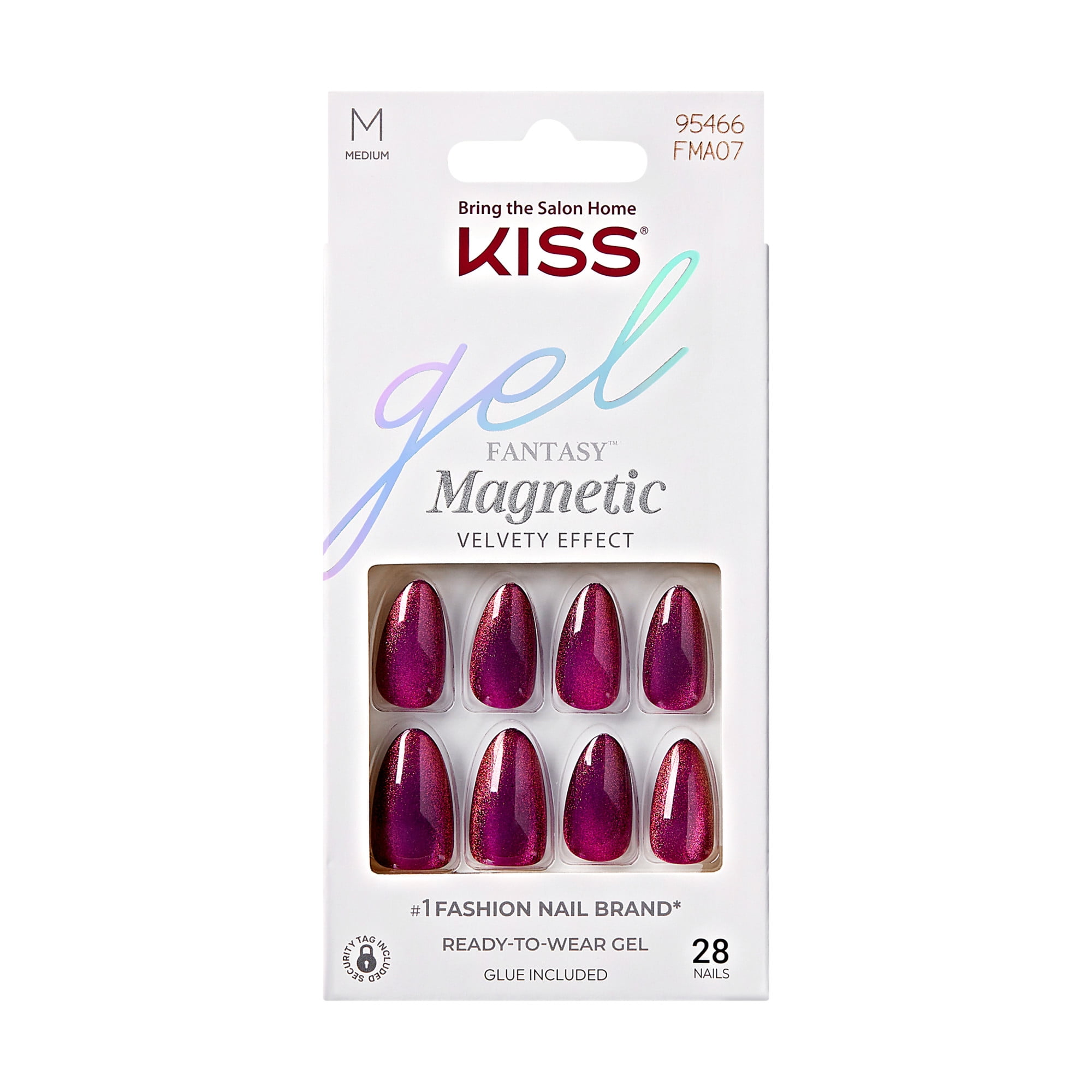 KISS Gel Fantasy Magnetic - Stream, Purple, Almond, Medium