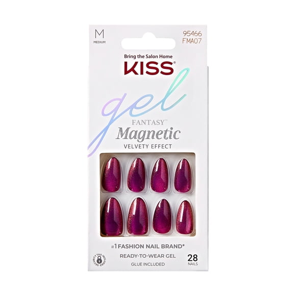 KISS Gel Fantasy Magnetic - Stream, Purple, Almond, Medium