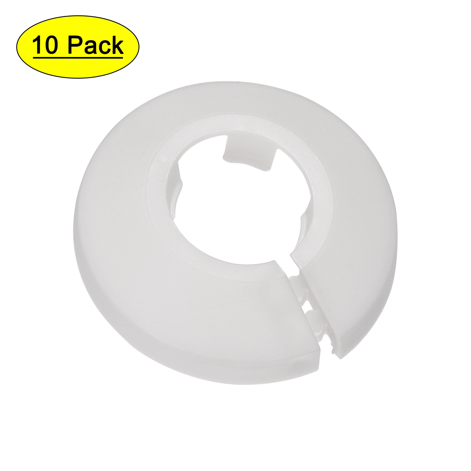 uxcell Pipe Collar 17mm PP Radiator Escutcheon Water Pipe Cover Decoration White 6 Pcs