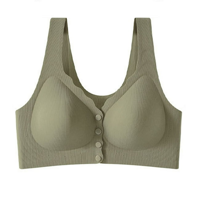 HongQid Front Closure Bra Women's Bra Seamless Stretch Wireless Lightly Lined Comfort Bra
