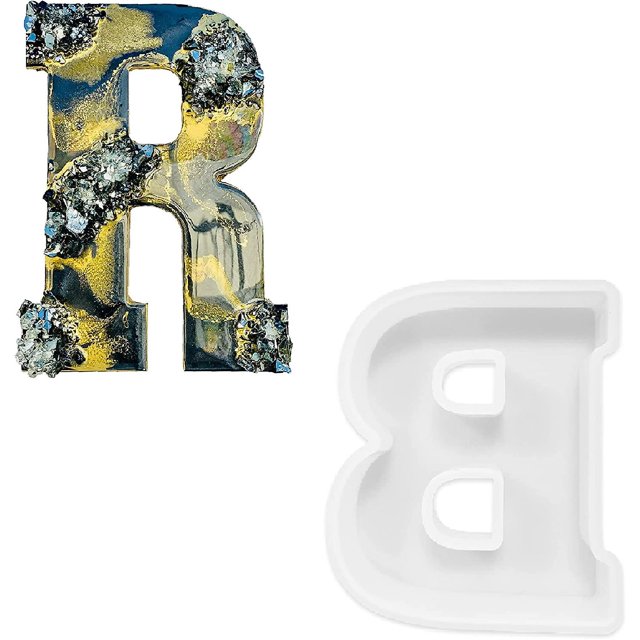 Molde B de 4 pulgadas para resina YONGSHENG molde epoxi de letras del alfabeto 3D