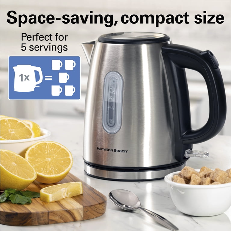 Hamilton Beach Stainless Steel Electric Kettle, Tea & Water Kettle