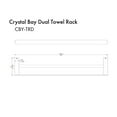 thumbnail image 5 of ZLINE Crystal Bay Double Towel Rail in Polished Gold (CBY-TRD-PG), 5 of 5
